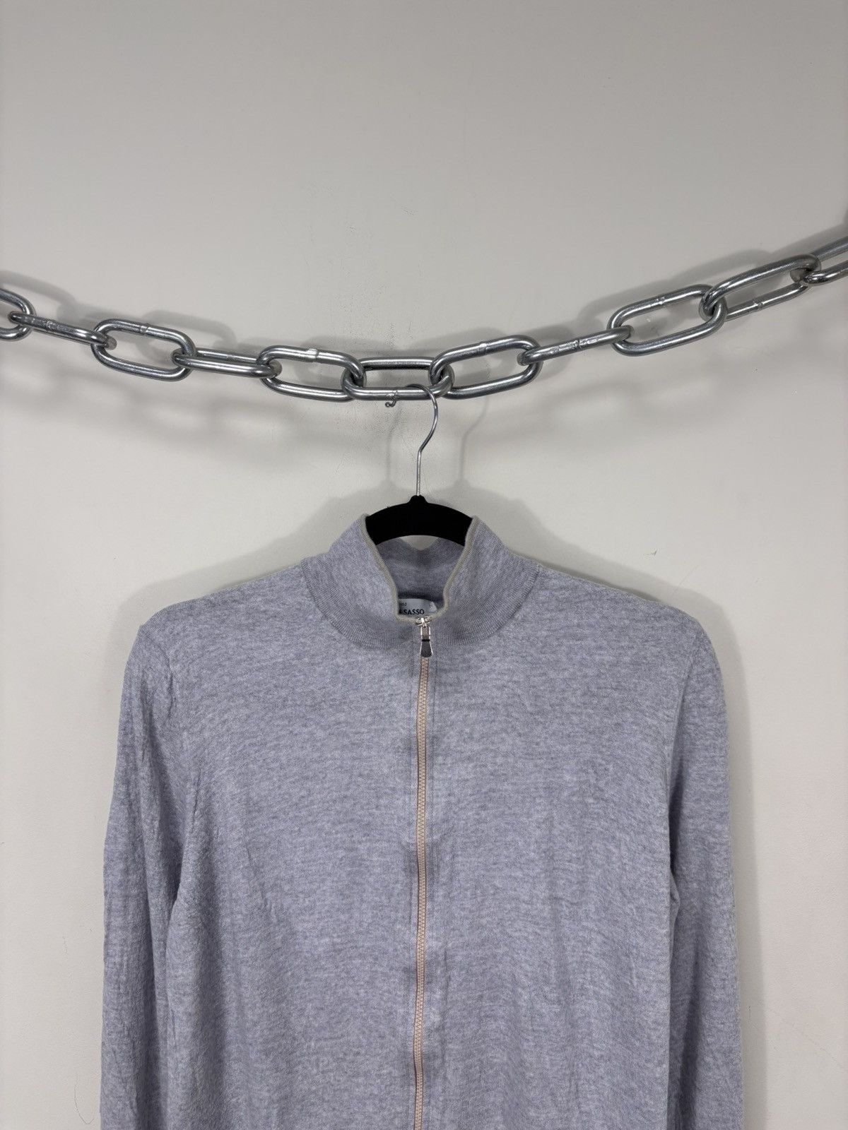 Gran Sasso Gran Sasso Men’s Grey Full Zip Virgin Wool Sweater Jacket Size US S / EU 44-46 / 1 - 2 Thumbnail