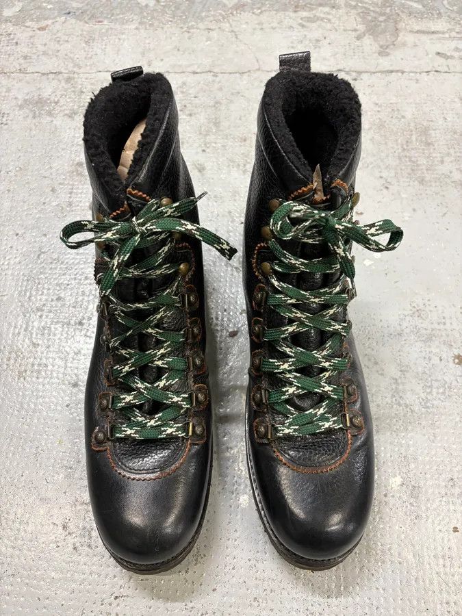 Vintage Dsquared2 Black Leather Hiking Boots Size US 12 / EU 45 - 4 Thumbnail