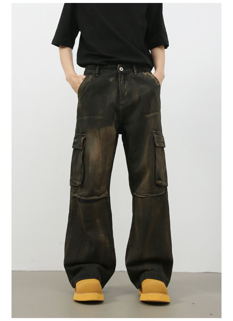 Japanese Brand × Jean High Street American Retro Multi-Pocket Straight Cargo Jeans Size US 32 / EU 48 - 2 Thumbnail