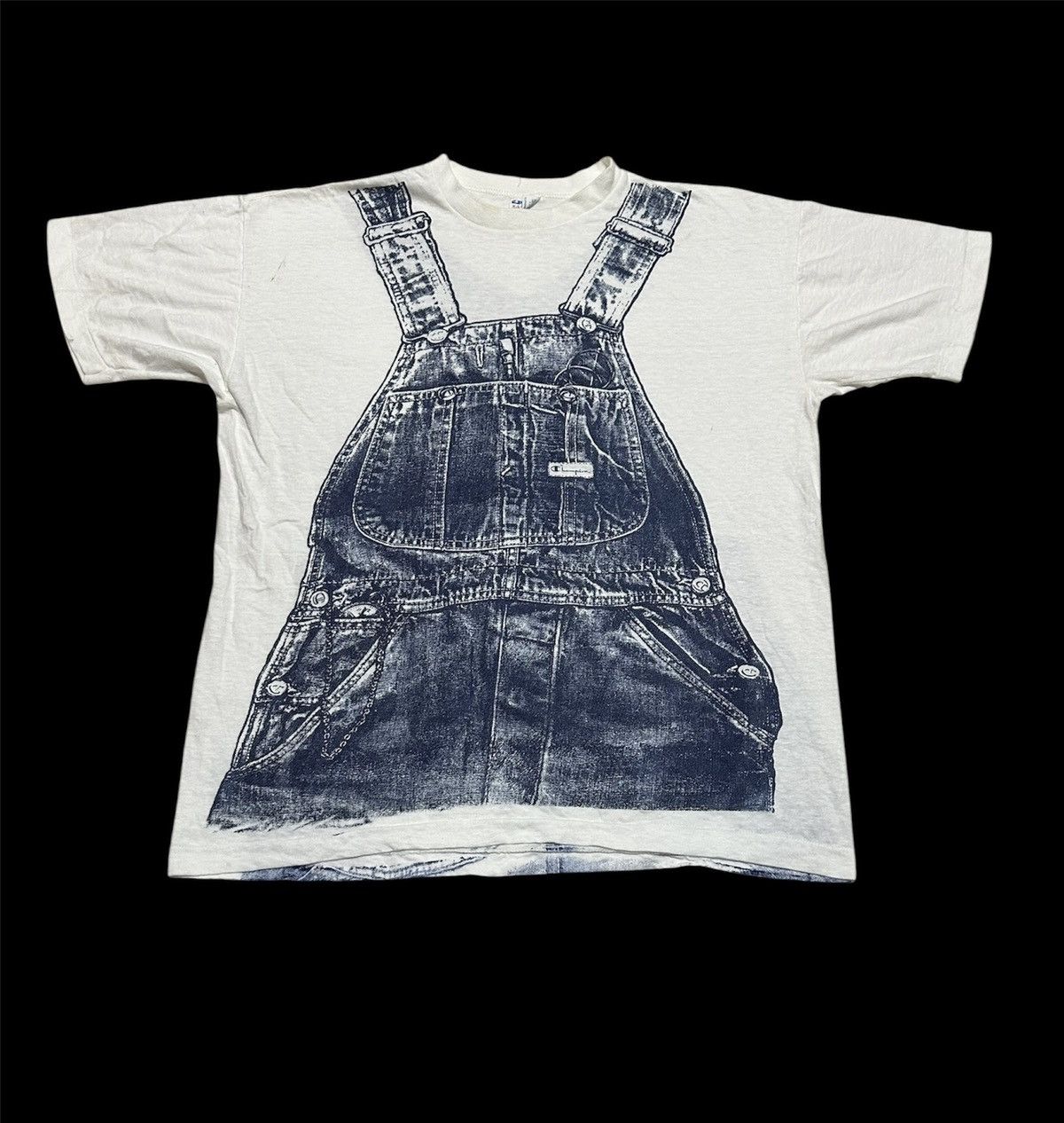 Champion Vtg 70s Champion blue bar denim overall handprint Size US XL / EU 56 / 4 - 2 Thumbnail