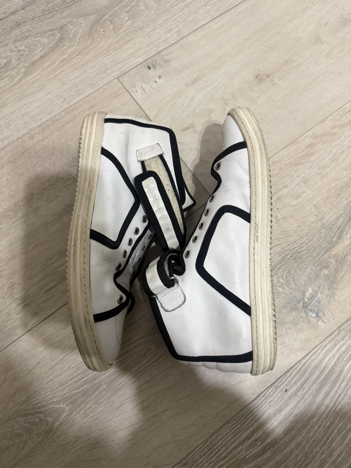 Pierre Hardy Pierre Hardy High-Top Sneakers – White/Black Size US 6.5 / EU 39-40 - 2 Thumbnail