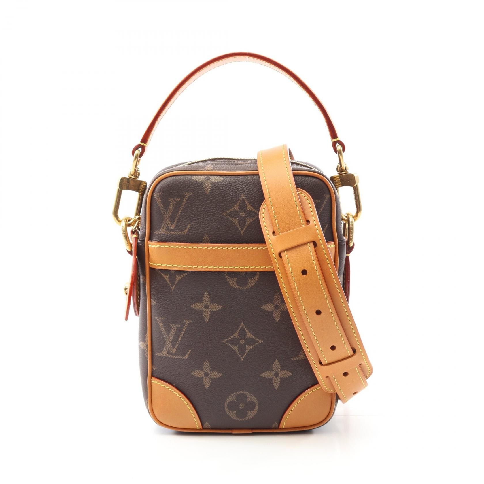 Louis Vuitton Louis Vuitton Danube Monogram Coated Canvas Shoulder Bag Canvas Crossbody Bag M14106 in Brown