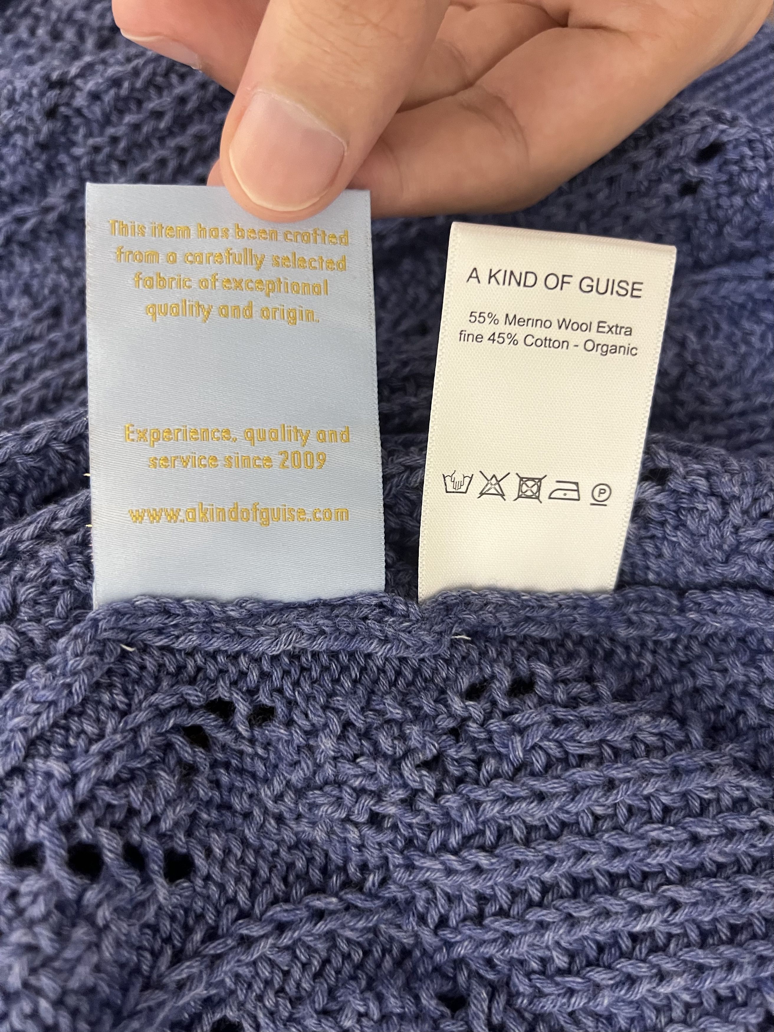 A Kind Of Guise 💚 AW23 A Kind Of Guise Per Knit Polo Jacket Blue Melange Size US L / EU 52-54 / 3 - 13 Thumbnail