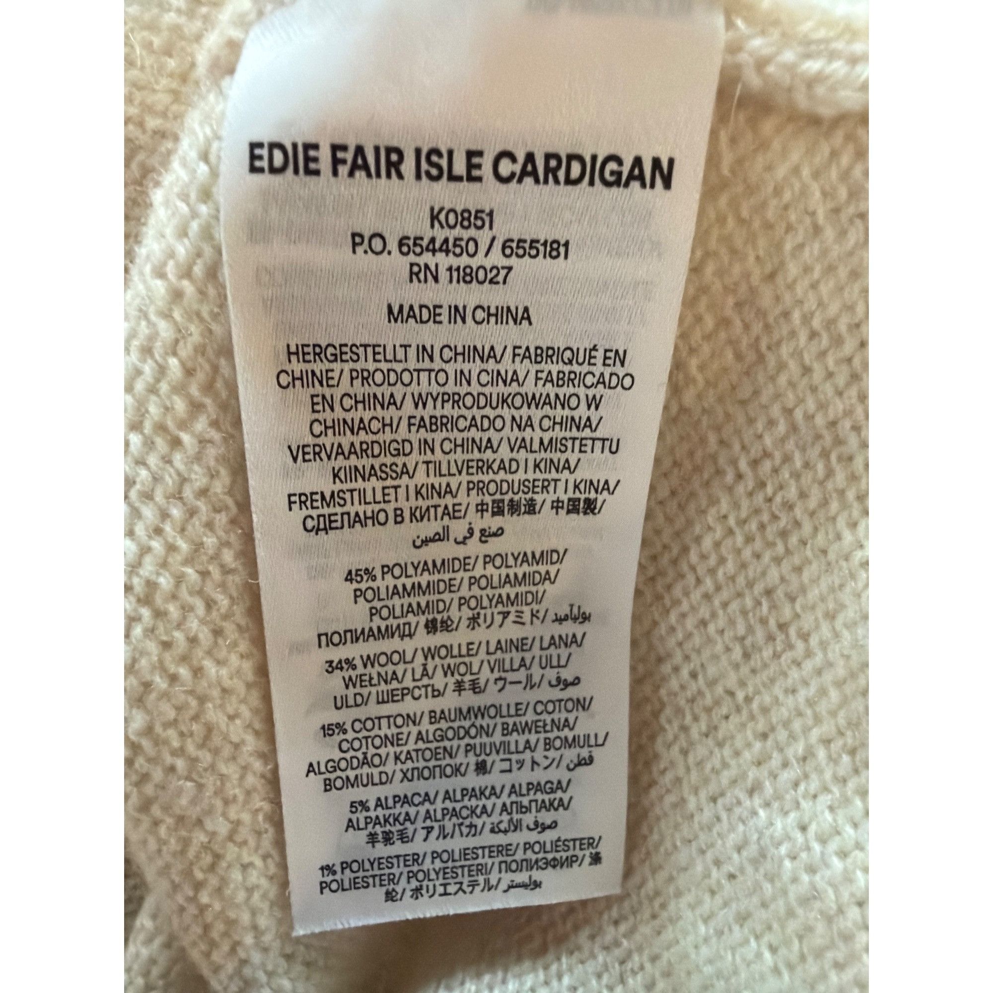 Boden New Boden Edie Fair Isle Alpaca Blend Holiday Cardigan Sweat Size S / US 4 / IT 40 - 8 Thumbnail