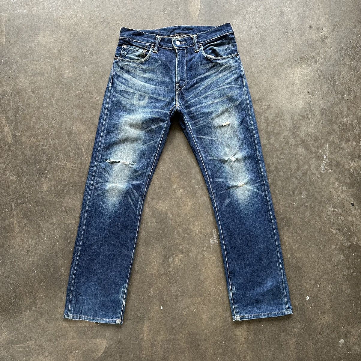Jean × Levi's × Vintage Vintage Levi’s 551 Distressed Faded Denim Jean Pant W31 Size US 31 - 1 Thumbnail