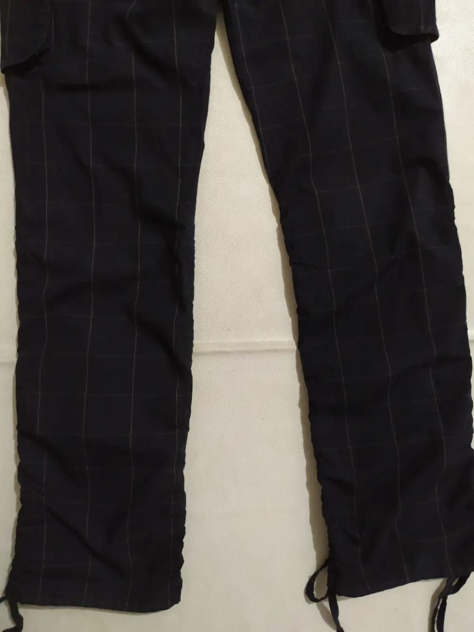 Other Unknown Japanese Black Check Cargo Wrinkle Style Pants Size US 29 - 9 Thumbnail