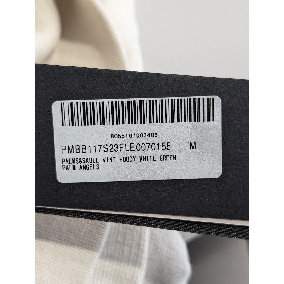 Palm Angels o1rshd1 Palm & Skull Vint Hoody in White Green Size US M / EU 48-50 / 2 - 21 Thumbnail