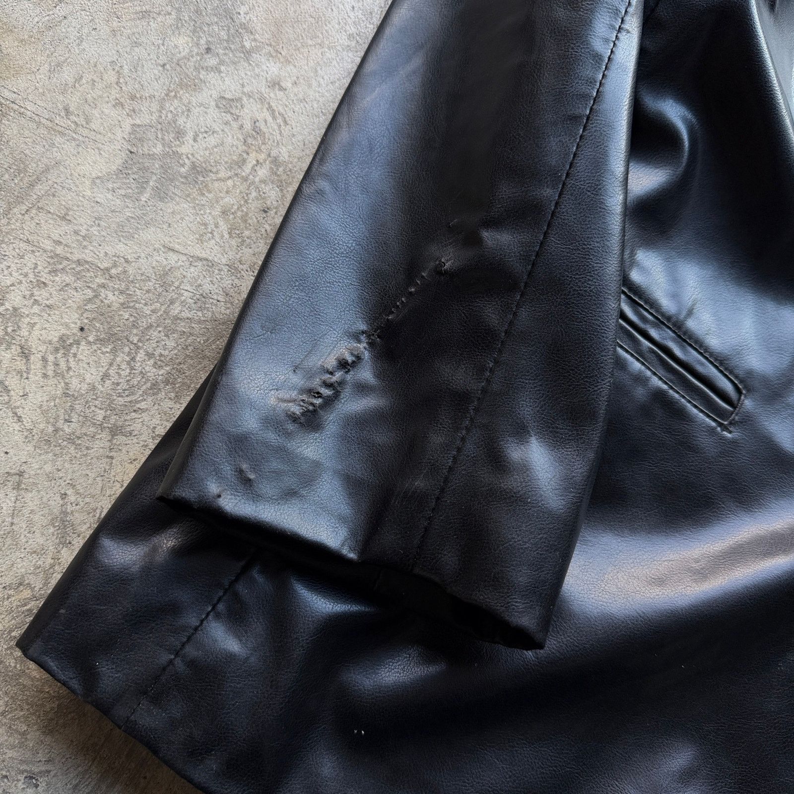 Other Vintage 90s Dumas Black Leather Blazer Jacket Minimalist Size ONE SIZE - 6 Thumbnail