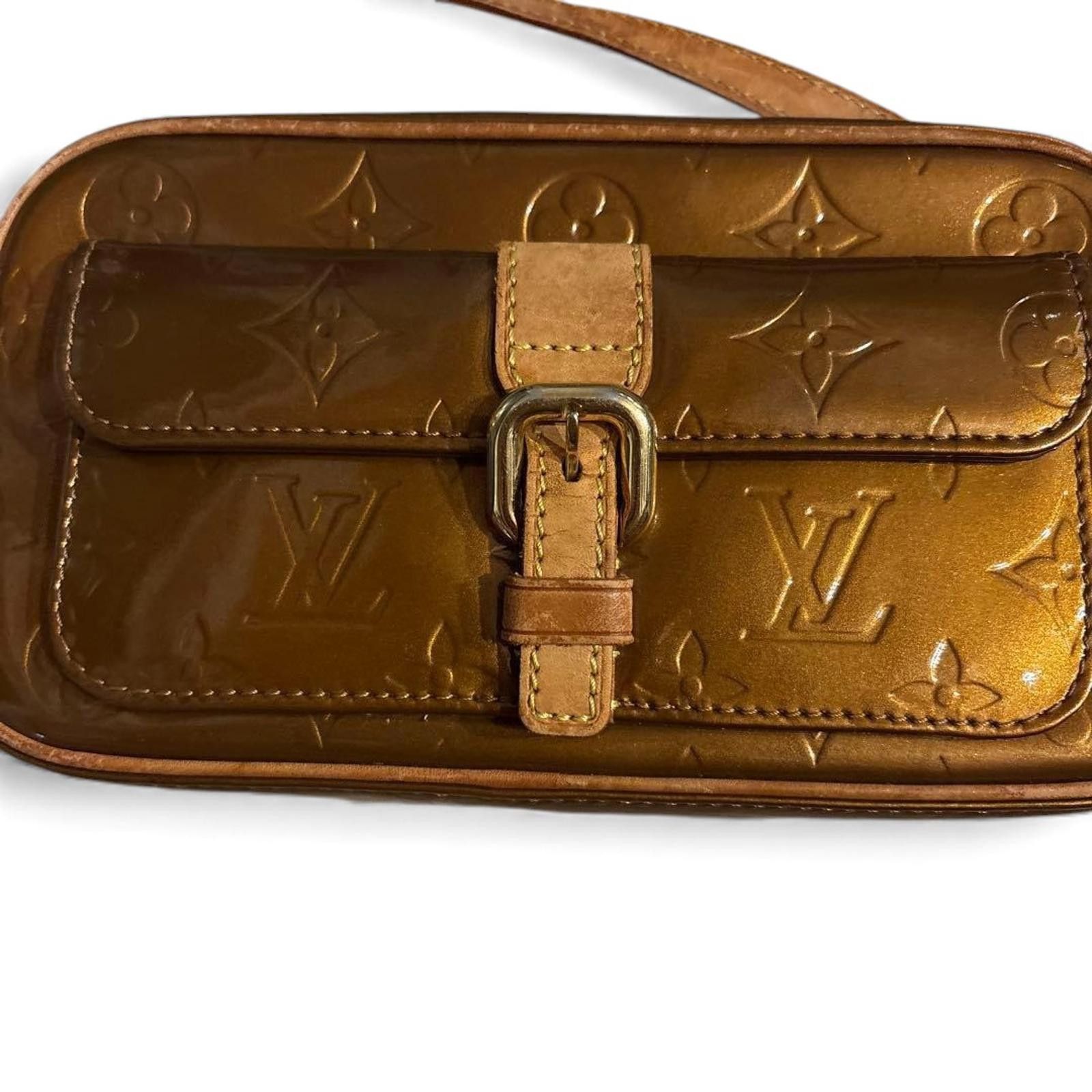 Louis Vuitton Louis Vuitton - Vernis Leather Crossbody Bag Brown Size ONE SIZE - 3 Thumbnail