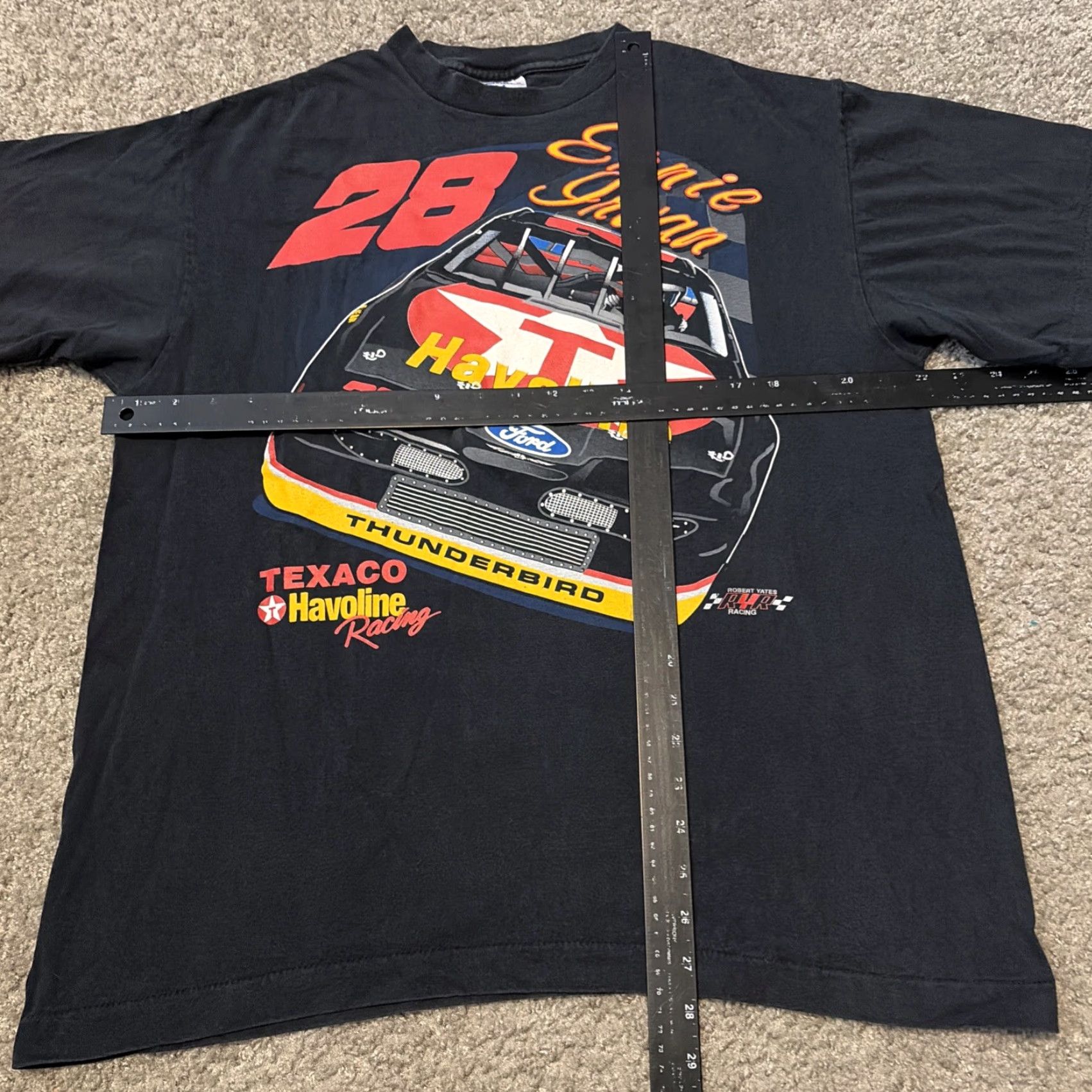 NASCAR VINTAGE Ernie Irvan Texaco Havoline NASCAR Racing Black T-Shirt XL Mens 90s Size US XL / EU 56 / 4 - 4 Thumbnail