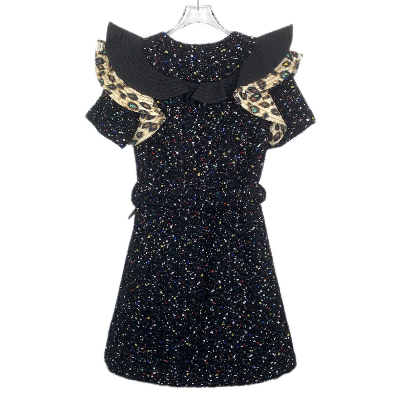 Louis Vuitton Louis Vuitton Heavy-duty Ruffled Short Sleeve Dress K26WX Size XXS / US 00 / IT 34 - 2 Thumbnail