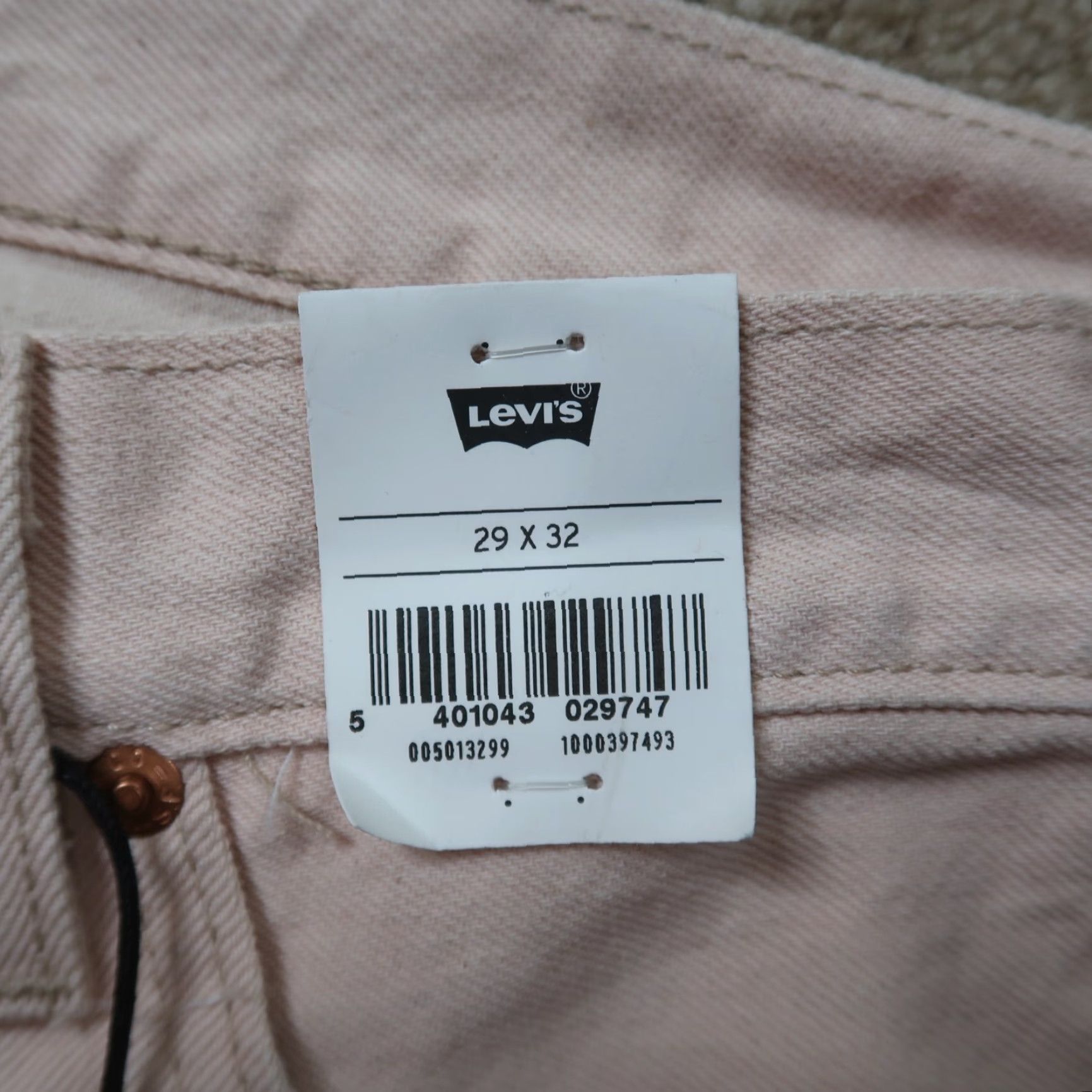 Levi's VINTAGE Levi's 501 Jeans Women Pink 29x32 Denim Straight 5-Pocket Logo Button Classic 90s 29 Womens Size 29" - 4 Thumbnail