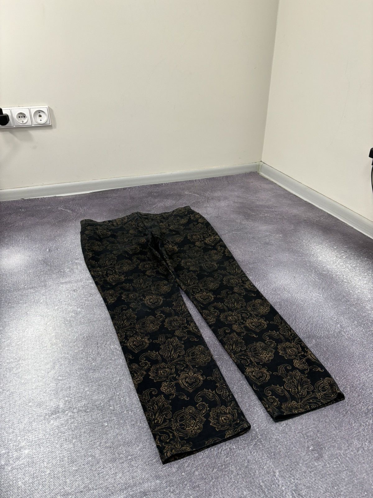 Lauren Ralph Lauren Lauren Ralph Lauren Women’s Gold Floral Black Pants Jeans Size 36" / US 14 / IT 50 - 4 Thumbnail