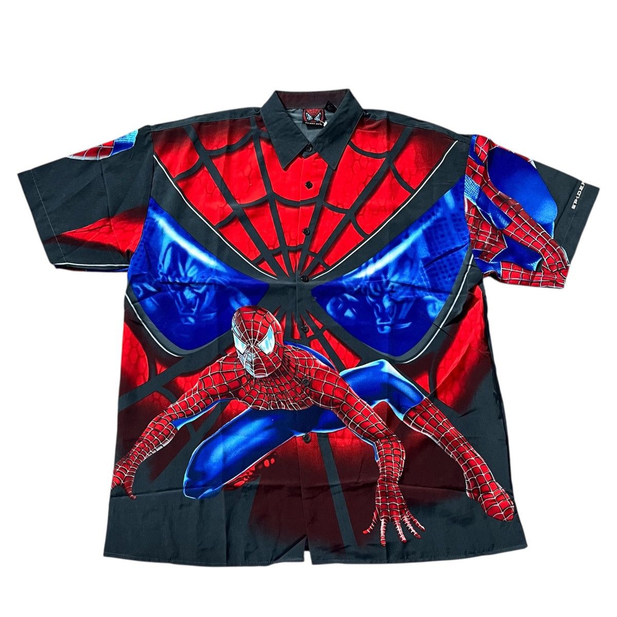 Vintage Y2K AOP Spiderman Movie Button up Shirt Size US M / EU 48-50 / 2 - 2 Thumbnail