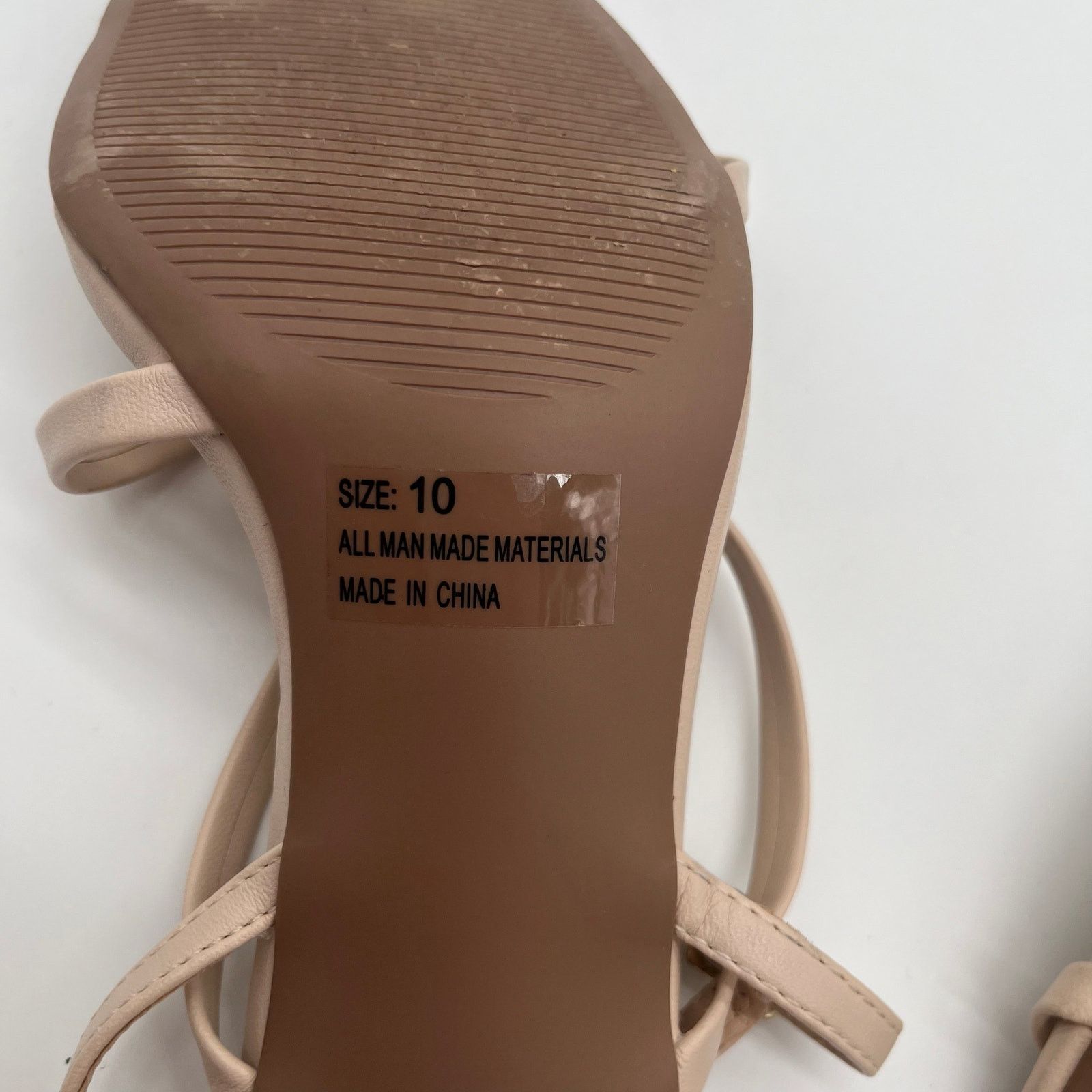 Unknown London LULUS Strappy Heels, Beige Bridal, Size 10 Size US 10 / IT 40 - 6 Thumbnail