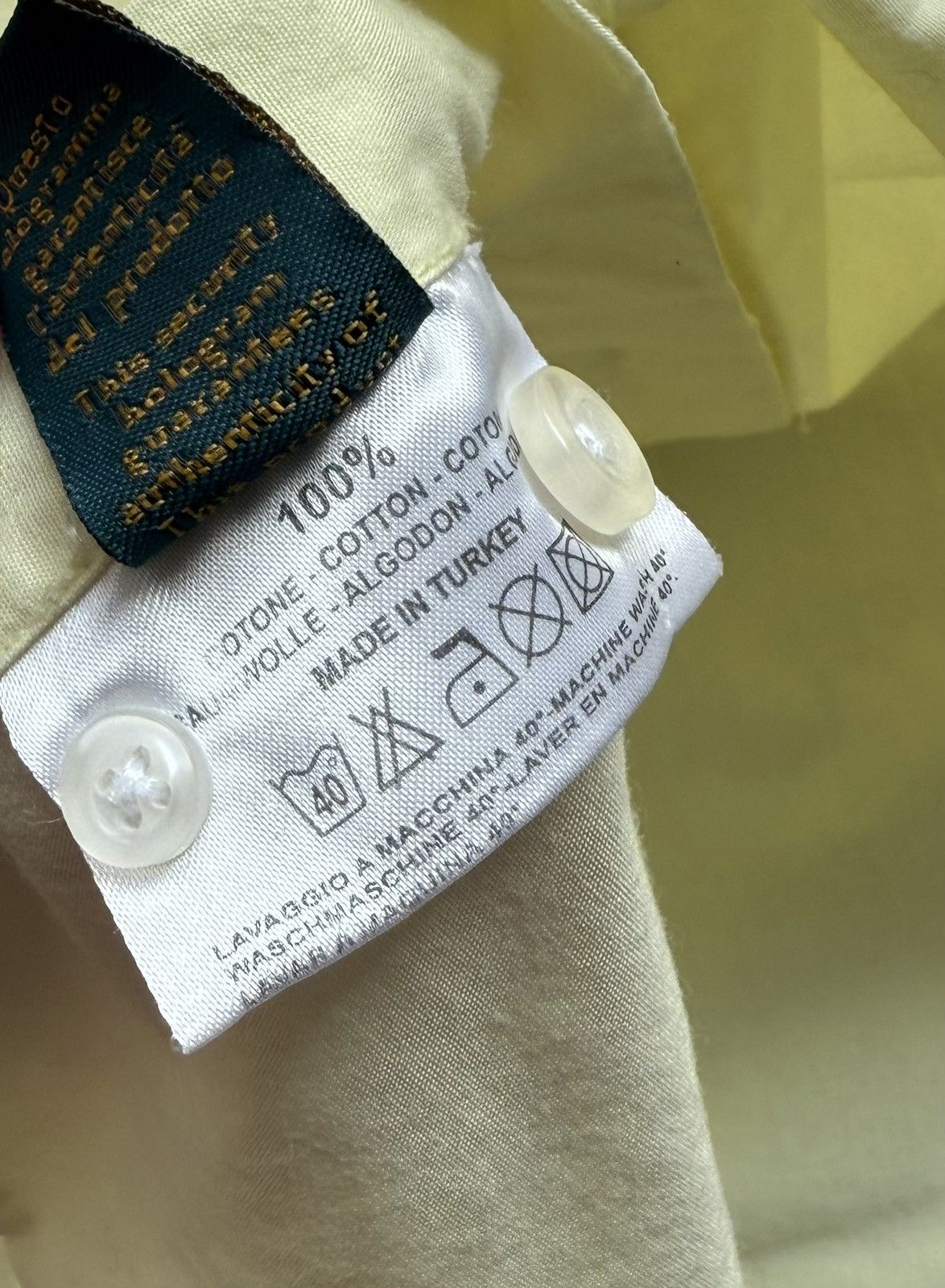 La Martina La Martina The British Polo Team Yellow Button Up Shirt Size US L / EU 52-54 / 3 - 8 Thumbnail