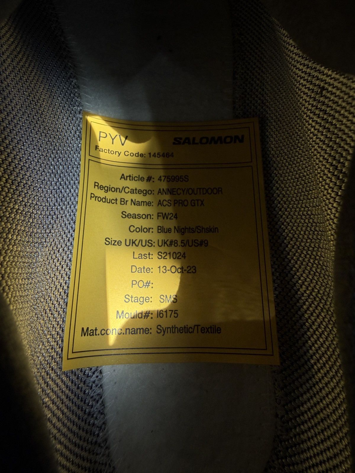 Salomon Sample Salomon ACS Pro GTX - FW24 Size US 9 / EU 42 - 14 Thumbnail