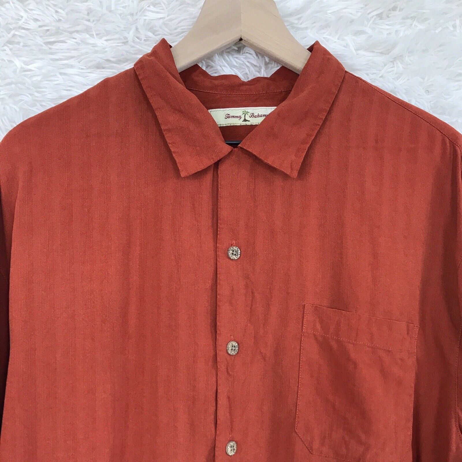 Tommy Bahama Tommy Bahama Silk Hawaiian Camp Shirt Red Jacquard Mens L Size US L / EU 52-54 / 3 - 2 Thumbnail