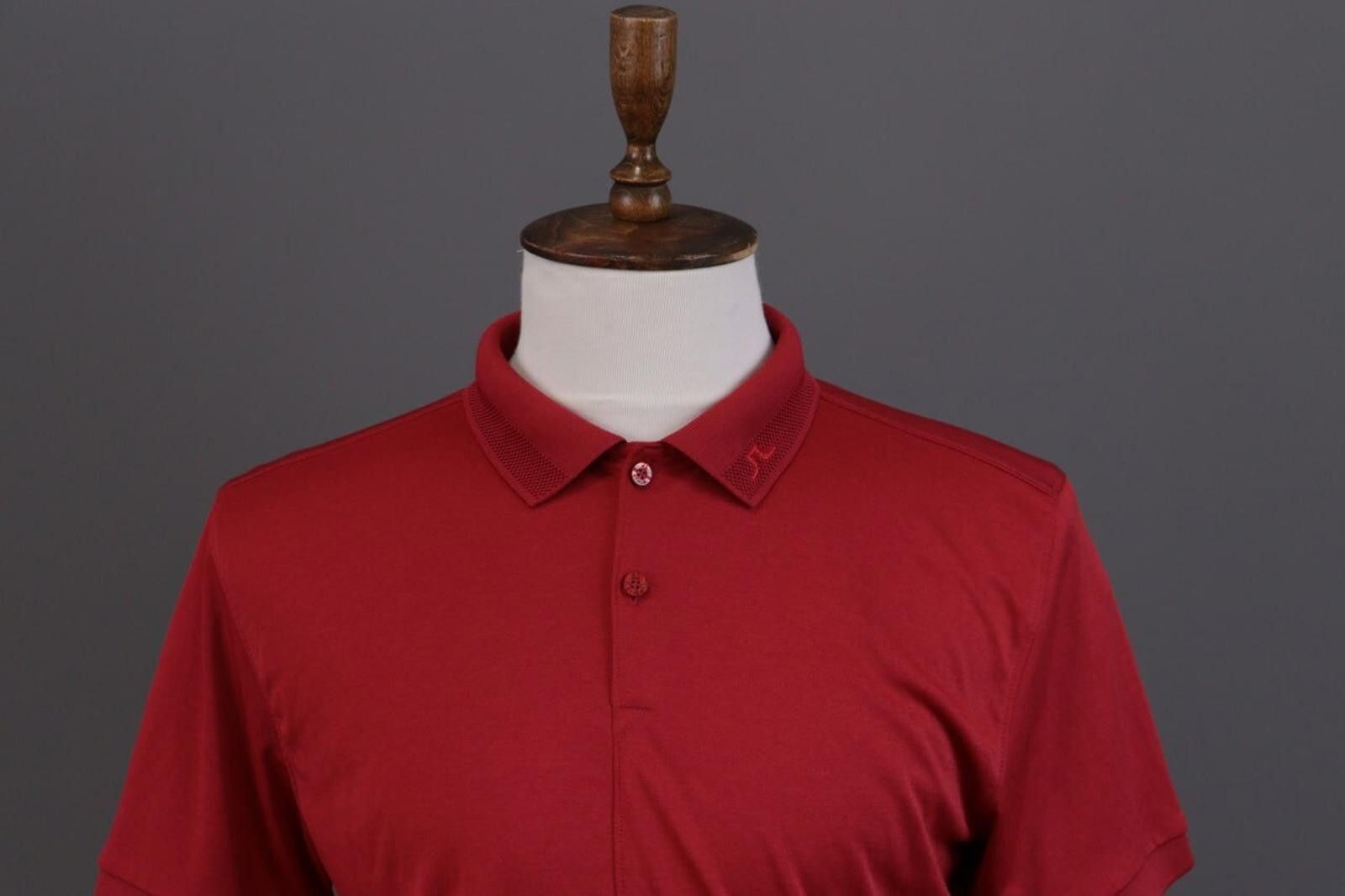 J.Lindeberg J.Lindeberg Regular Fit Sport Red Polo Shirt Size L Size US L / EU 52-54 / 3 - 2 Thumbnail