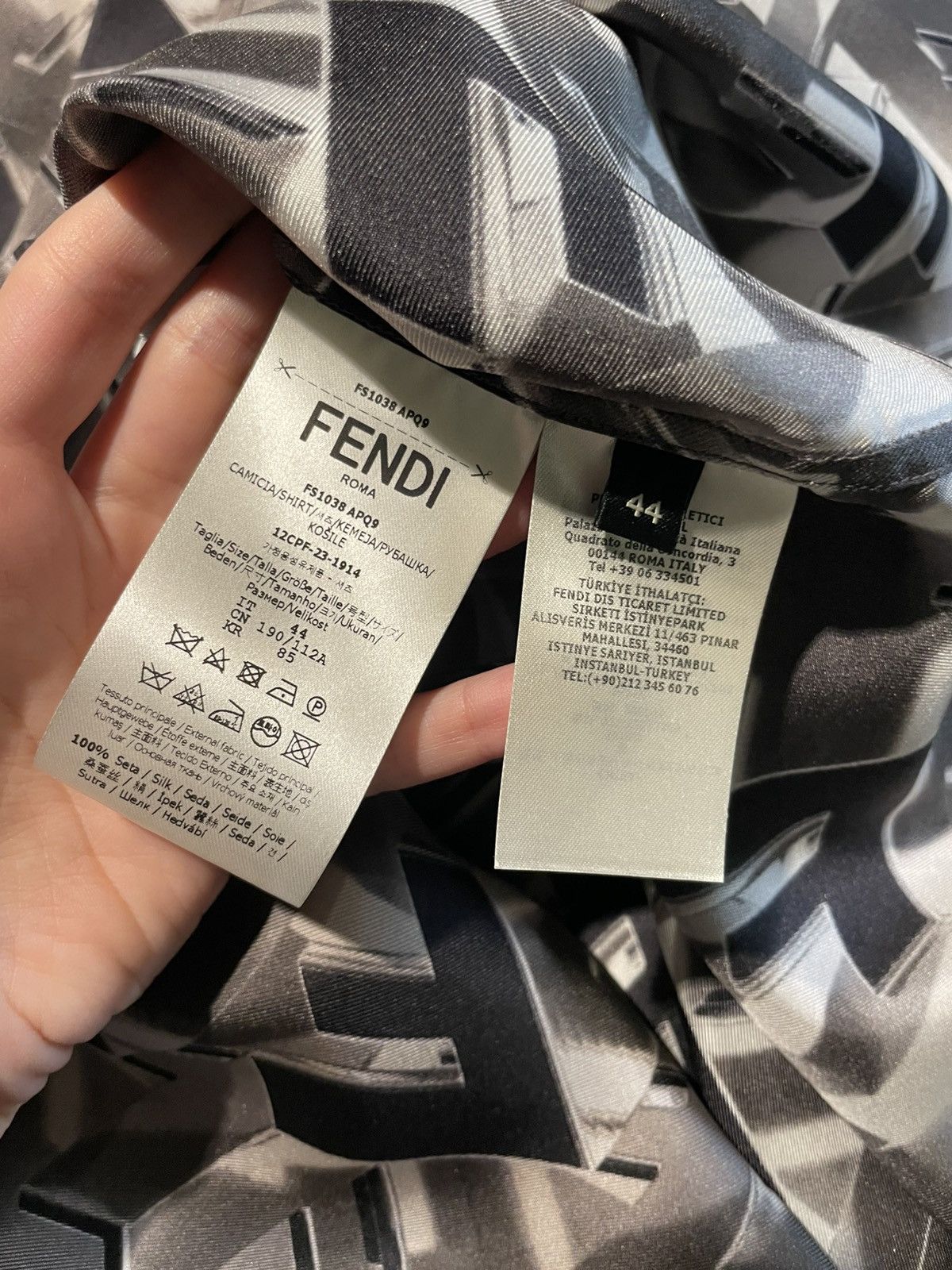 Fendi Multicolor silk shirt Size US XXL / EU 58 / 5 - 4 Thumbnail