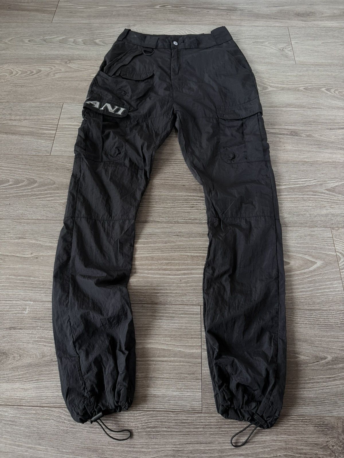 Karl Kani Karl Kani Embroidered Logo Nylon Rap Black Unisex Joggers Size US 30 / EU 46 - 13 Thumbnail