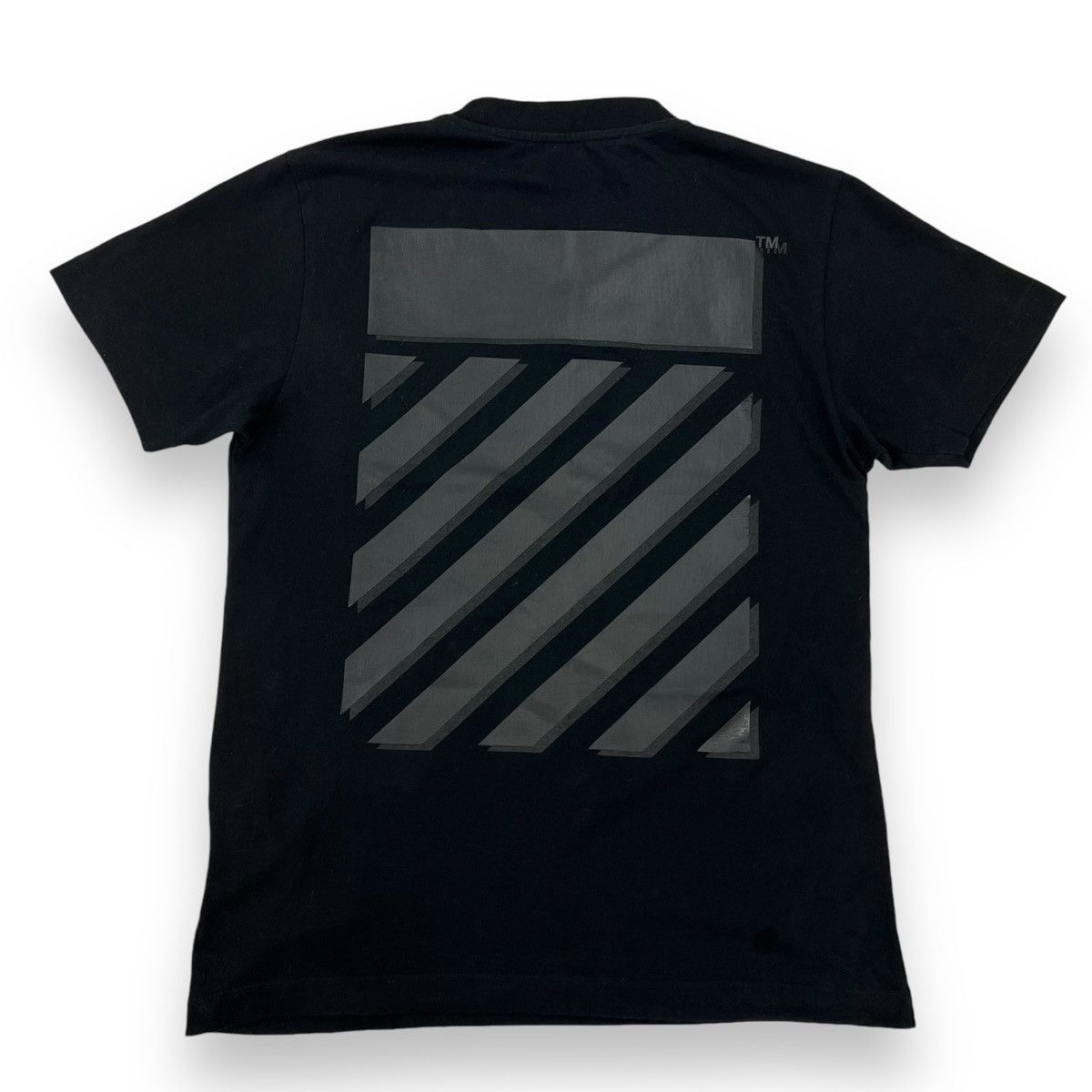 Off-White Off-White Black Rubber Diagonal T Shirt Size US S / EU 44-46 / 1 - 3 Thumbnail