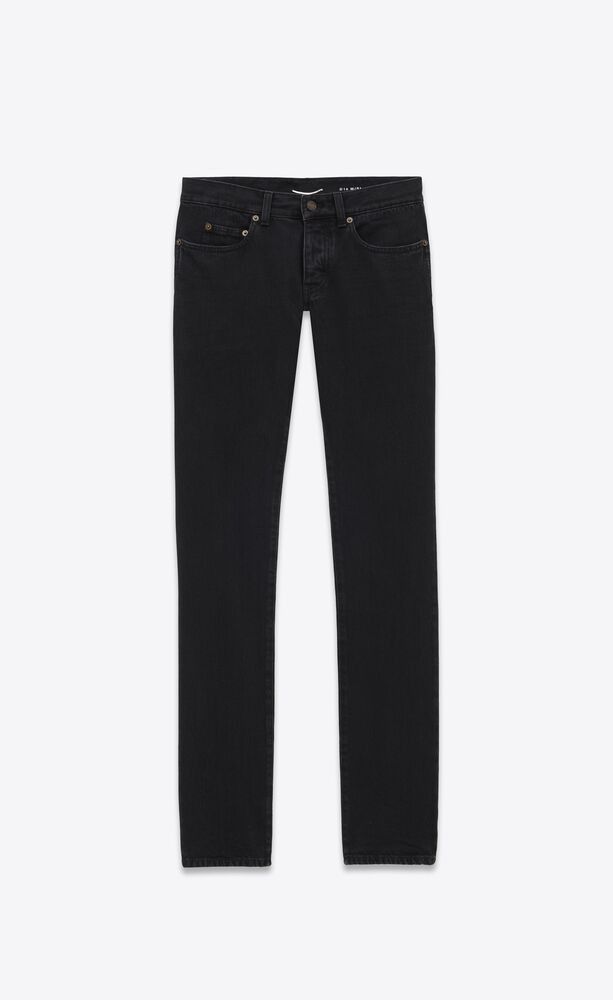 image of Saint Laurent Paris Oc11Z10524 Shinny Fit Jeans In Black, Women's (Size 34)