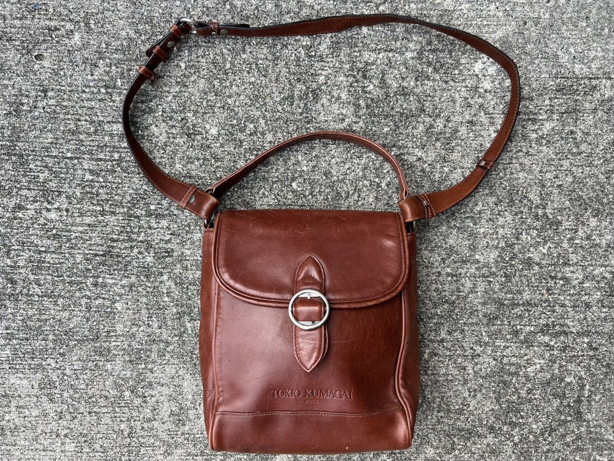 Tokio Kumagai Vintage 90s Tokio Kumagai Paris Patina Leather 2 Way Bag Size ONE SIZE - 9 Thumbnail
