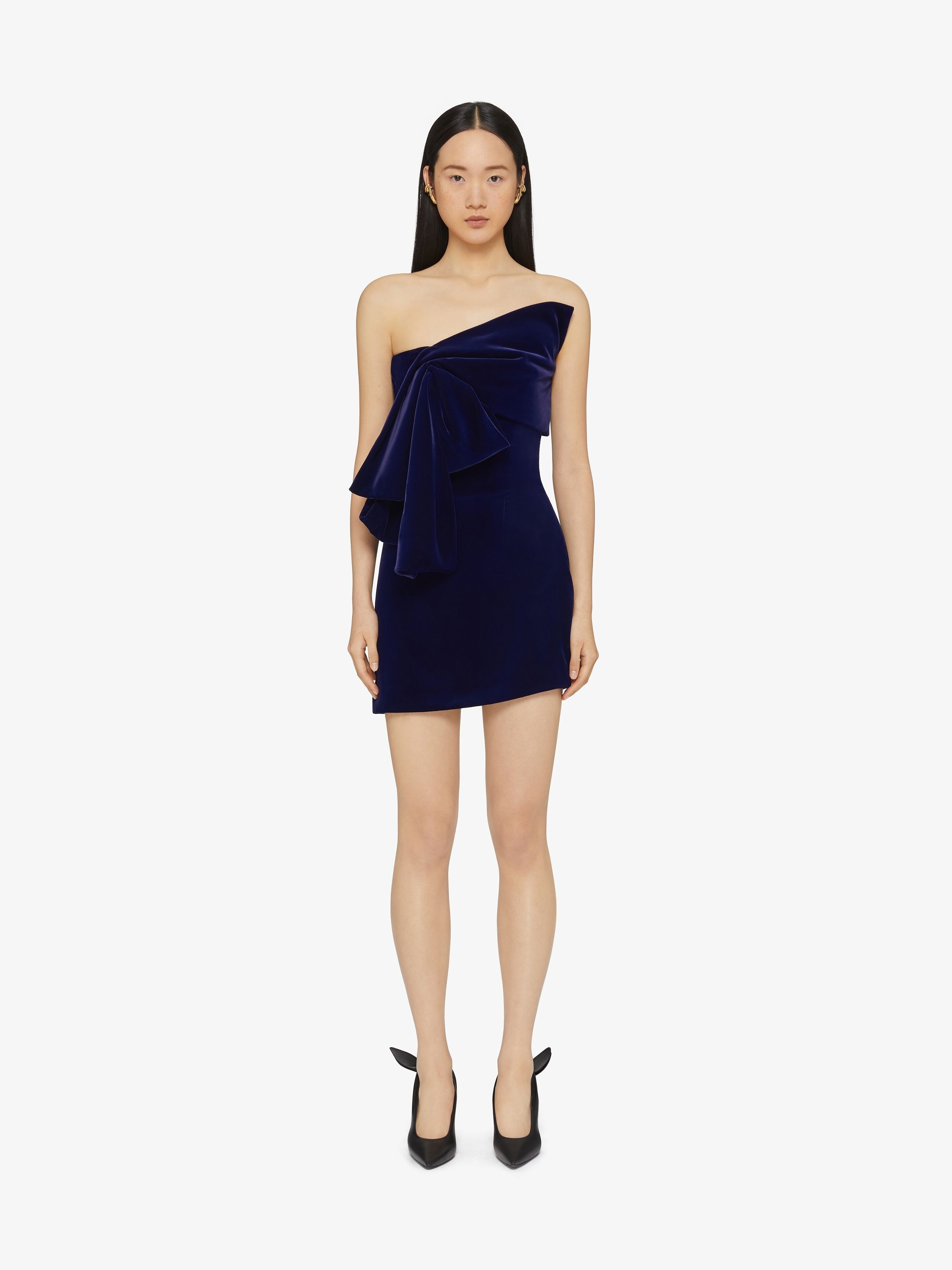 Givenchy o1w1db10326 Big Bow Dress in Dark Navy Size XXS / US 00 / IT 34 - 2 Thumbnail