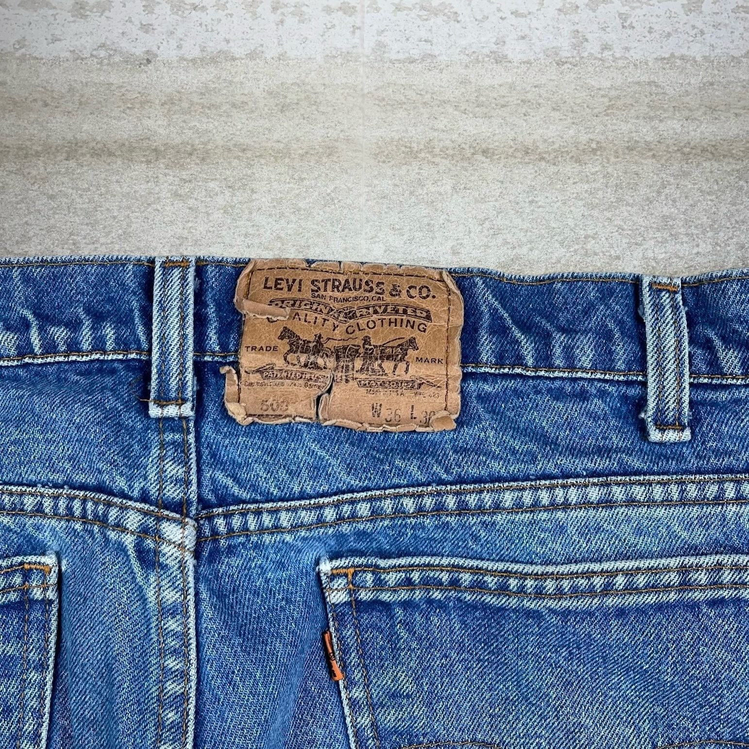 Levi's Vintage 90s Levis Jeans 36x28 Regular Straight Medium Wash Size US 36 / EU 52 - 4 Thumbnail