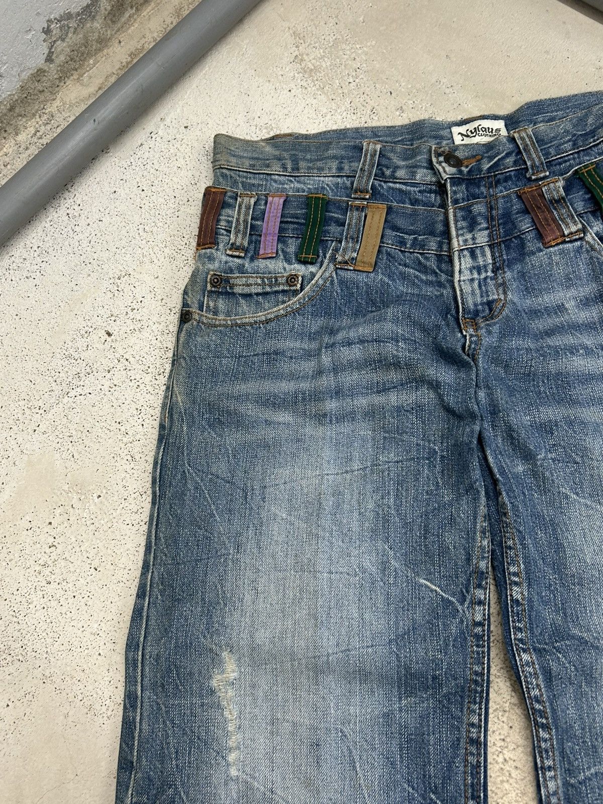 Le Grande Bleu (L.G.B.) Nylaus Distressed Y2K Clawn Marks Archive Rave Watanabe Size US 33 - 6 Thumbnail