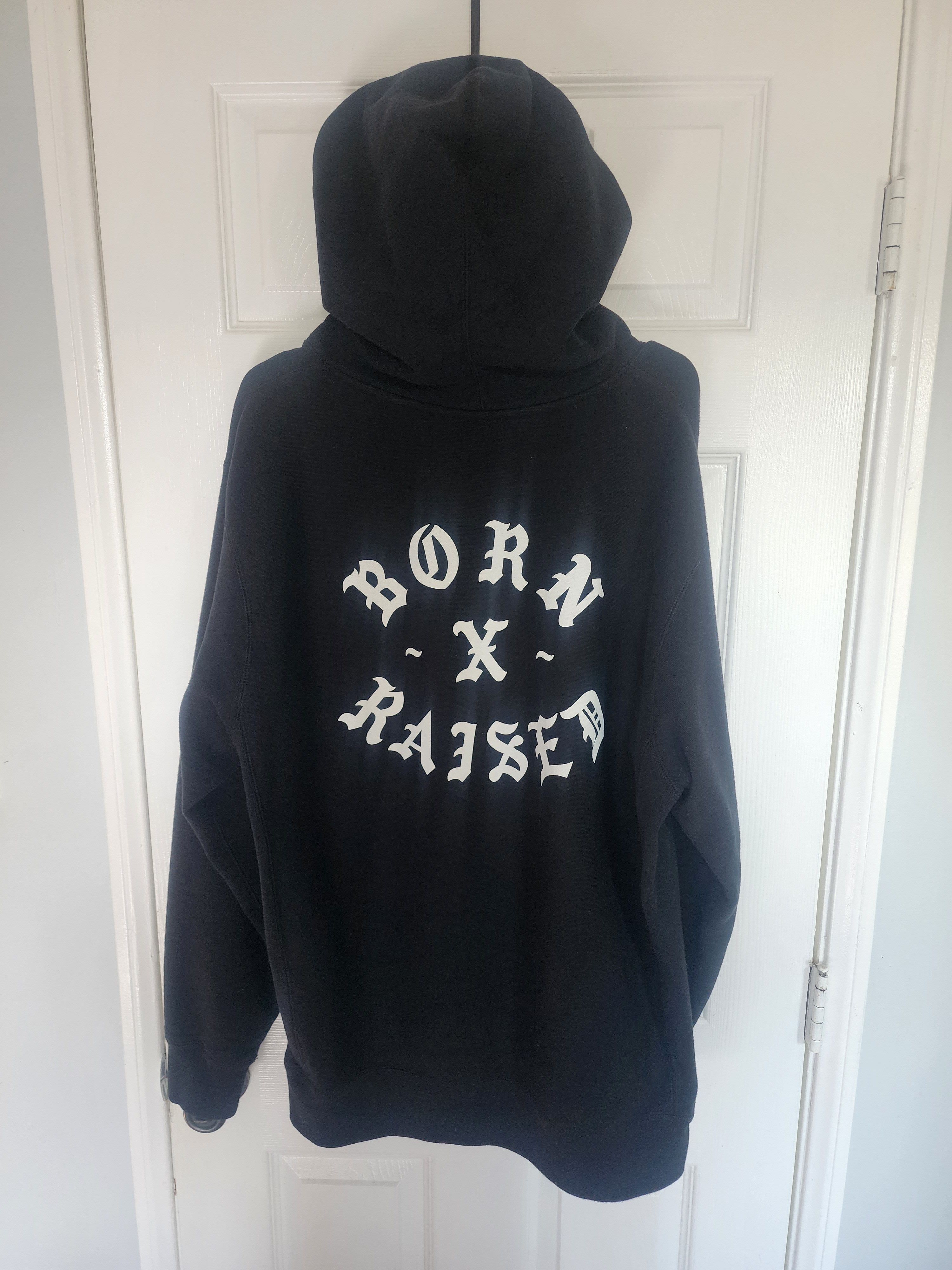 Men's Born X Raised Rocker Hoodie Black Size L new