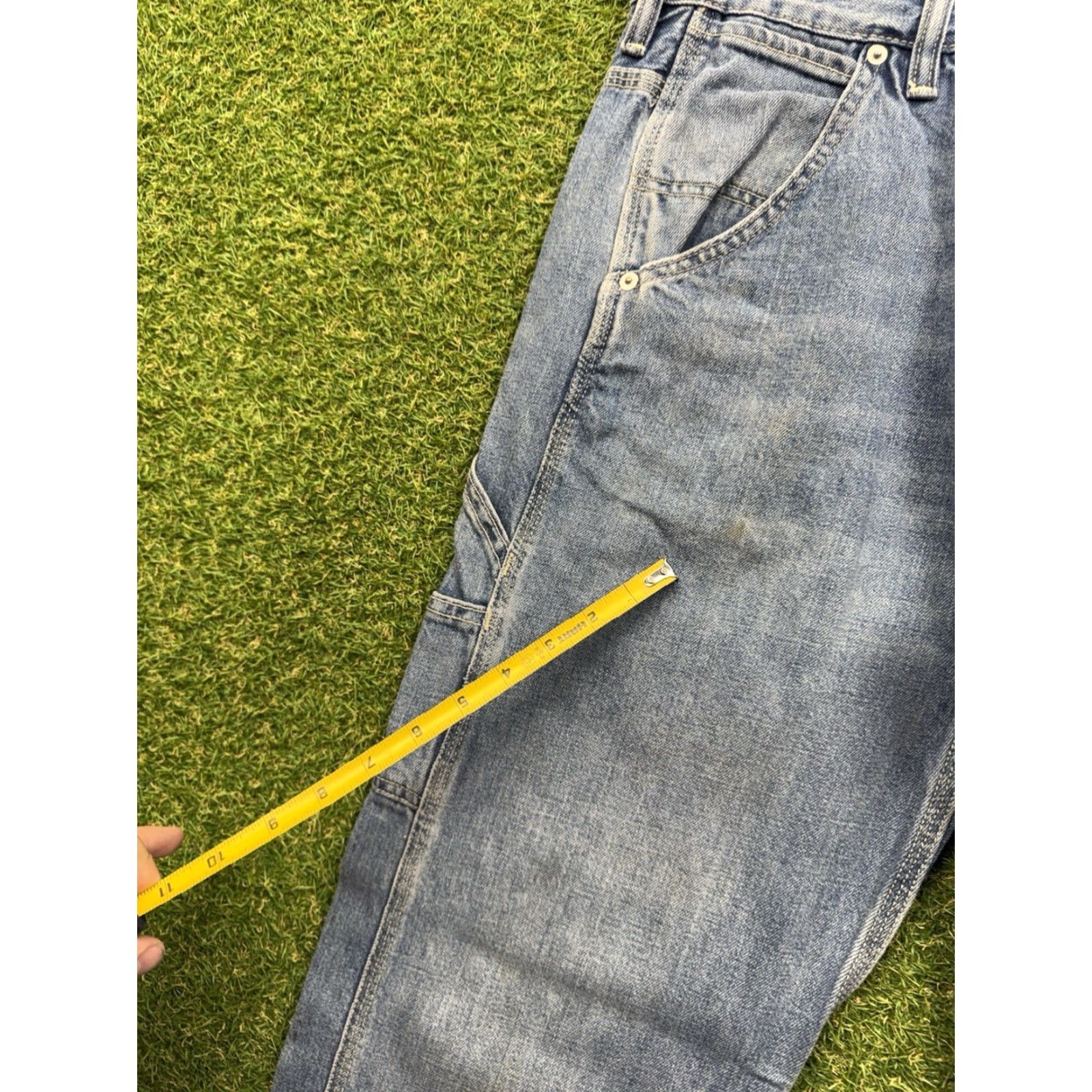 Levi's VINTAGE Levi's Carpenter Jeans Mens 34x34 Wide-Leg Relaxed Denim Blue 90s 00s USA Skater Size US 34 / EU 50 - 4 Thumbnail