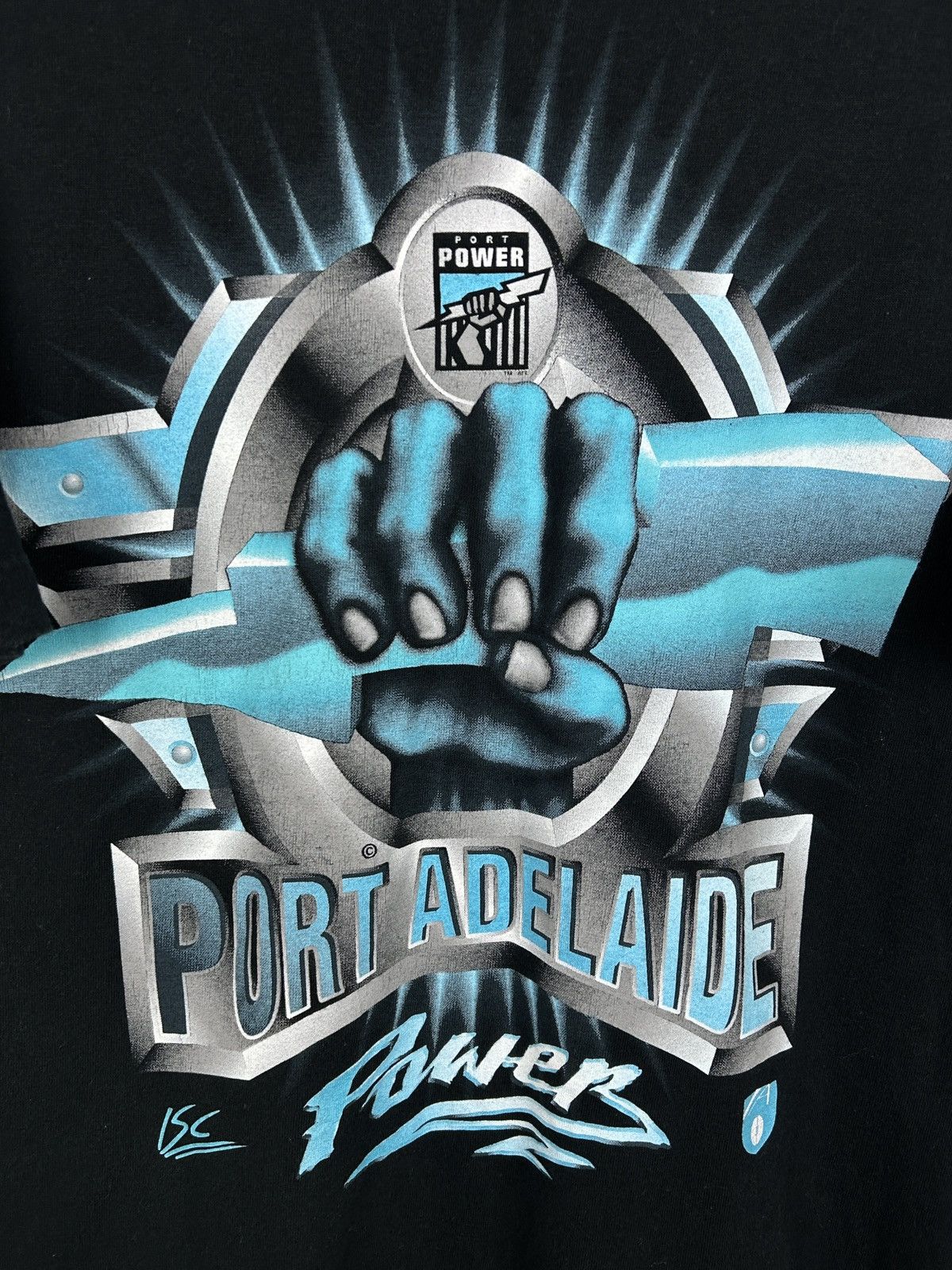 Vintage 90s Vintage AFL Port Adelaide ISC Licensed Graphic T-Shirt Size US M / EU 48-50 / 2 - 2 Thumbnail