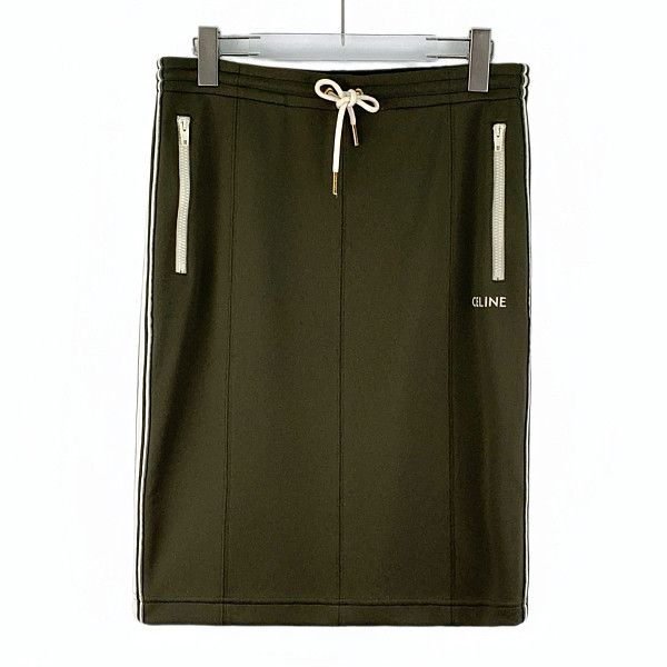 Celine Celine Logo Embroidery Midi Skirt Size M Size 28" / US 6 / IT 42 - 1 Thumbnail