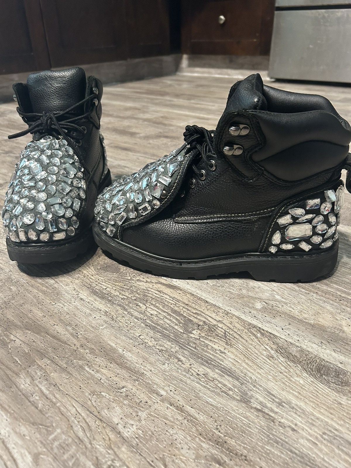 Designer Slumxweirdo Shattered Gem Industrial Work Boot Size US 10 / EU 43 - 3 Thumbnail