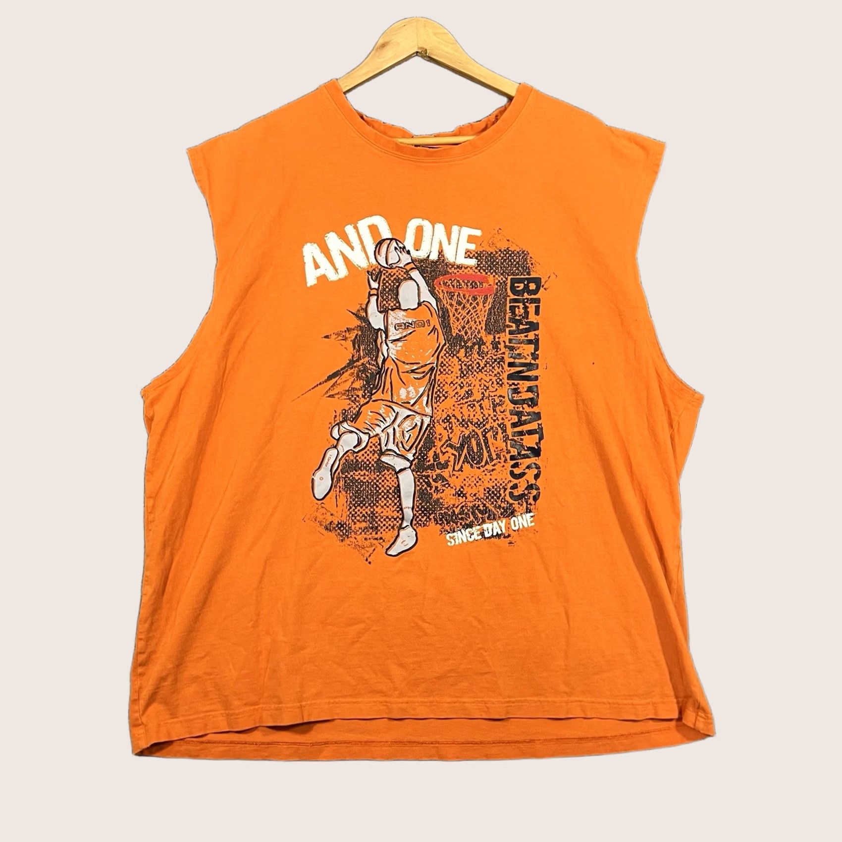Vintage Vintage AND1 Shirt 2XL Orange Basketball Trash Talk 90s Sleeveless Cut Men’s Size US XXL / EU 58 / 5 - 1 Thumbnail