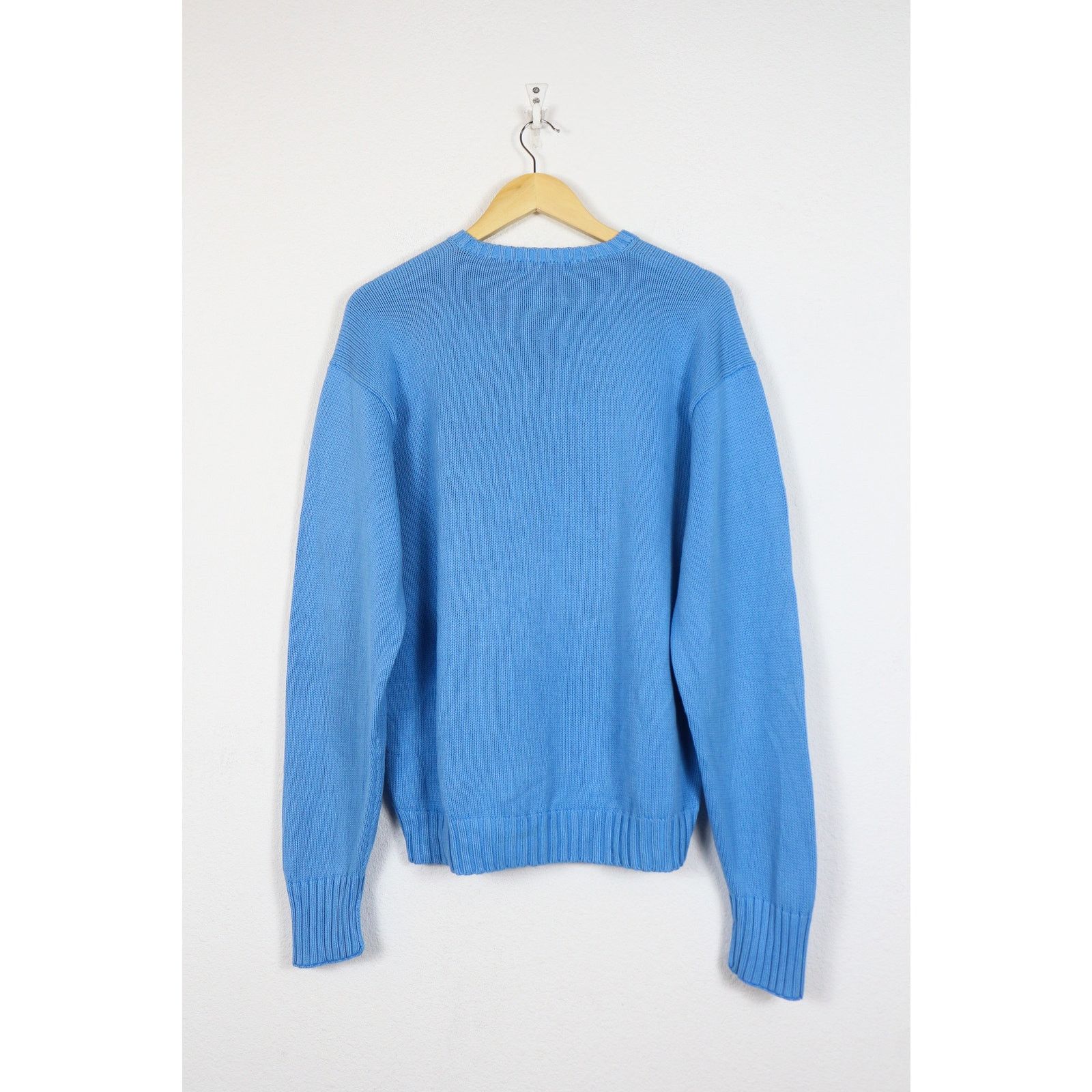 Polo Ralph Lauren Vintage Polo Ralph Lauren Pony Logo Blue Cotton Knit Sweater Size US XL / EU 56 / 4 - 7 Thumbnail