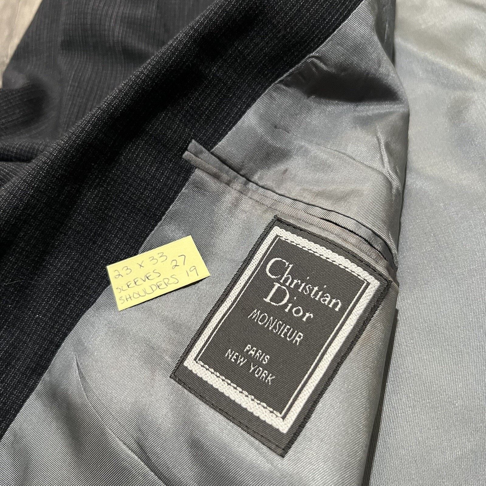 Christian Dior Monsieur Christian Dior Monsieur Blazer Double Breasted Tonal Plaid Size 44L - 4 Thumbnail