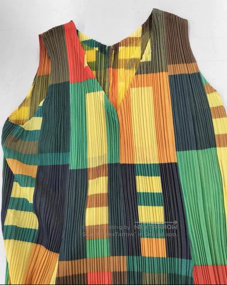 Issey Miyake Issey Miyake Color Striped Plaid Maxi Skirt Size XXL / US 16-18 / IT 52-54 - 5 Thumbnail