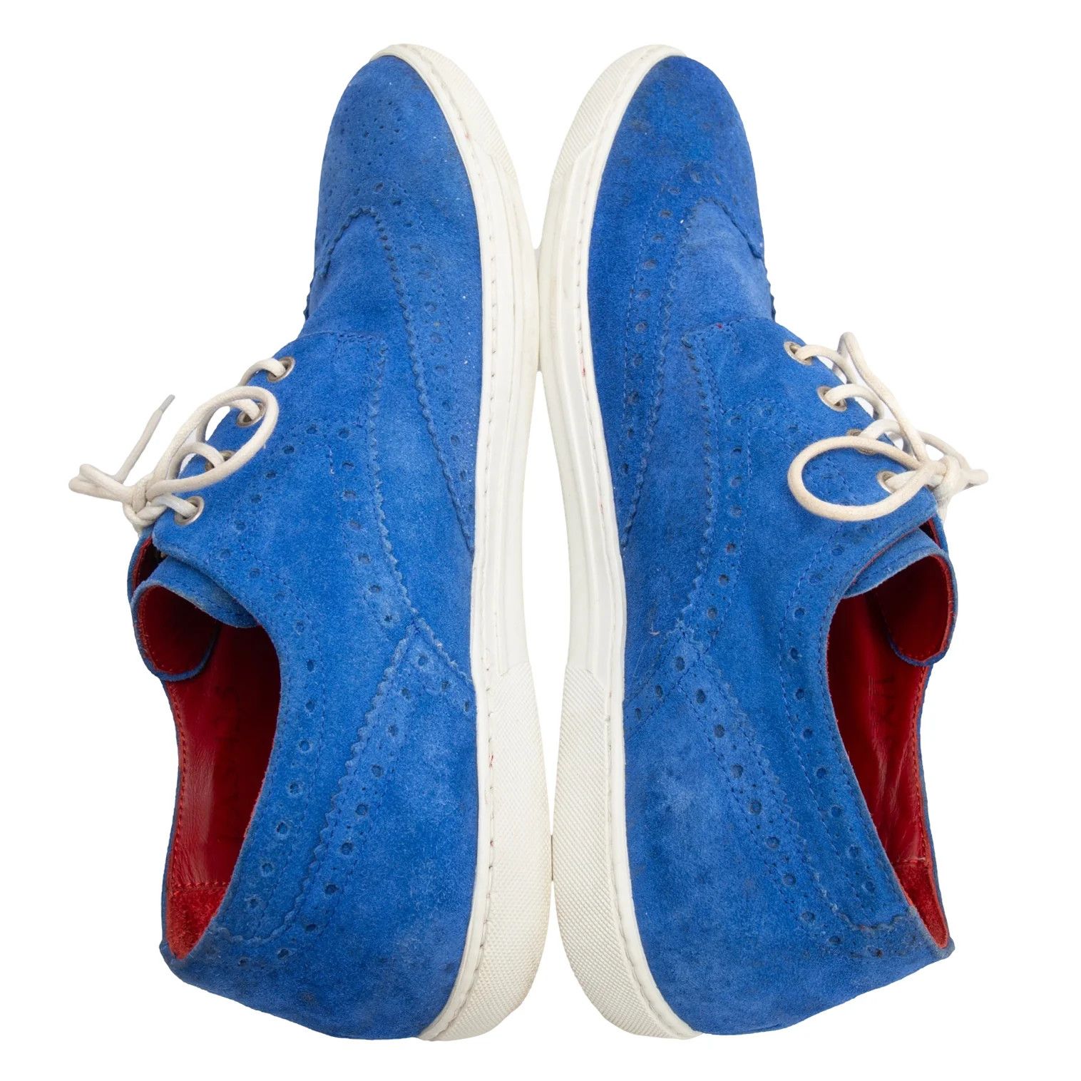 Junya Watanabe Wingtip Suede Shoes in Blue, Size XS (26) Size US 8 / EU 41 - 10 Thumbnail