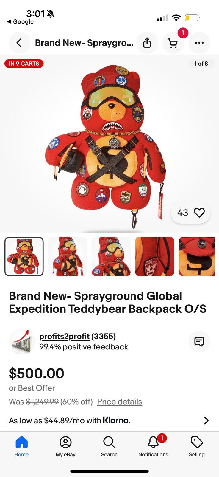 Sprayground Sprayground expedition money bear Size ONE SIZE - 9 Thumbnail