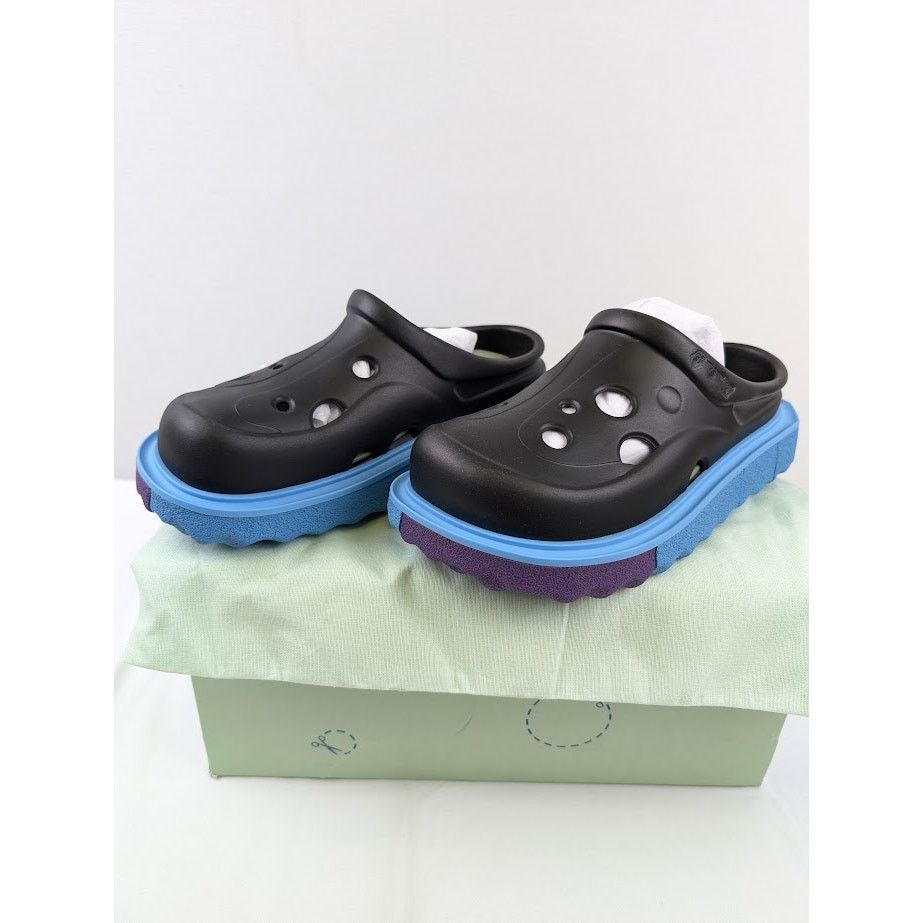 Off-White o1rshd1 Sponge Sole Meteor Slippers in Black / Blue Size US 8 / EU 41 - 17 Thumbnail