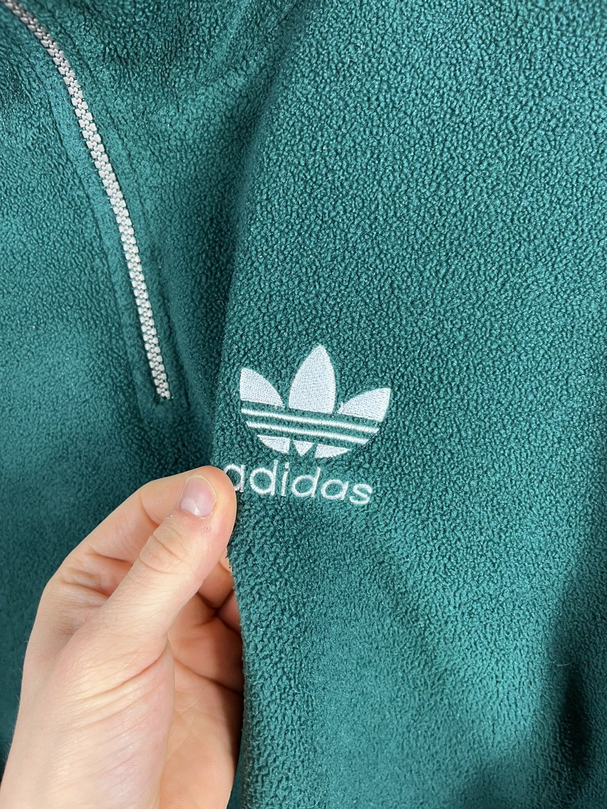 Adidas × Vintage Vintage 90s Adidas fleece half zip sherpa y2k sweatshirt Size US L / EU 52-54 / 3 - 10 Thumbnail
