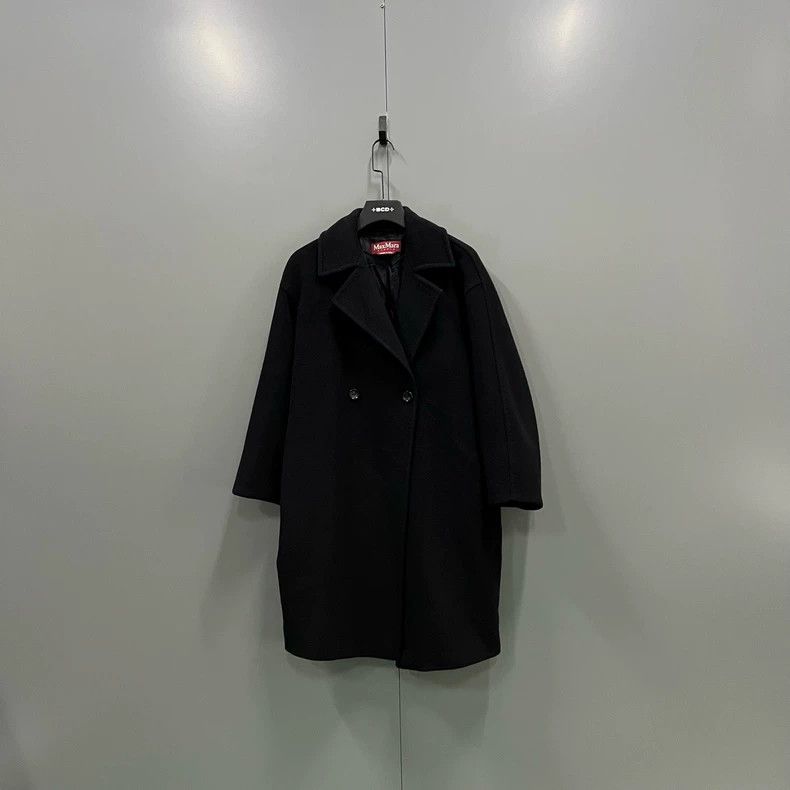 Max Mara Max Mara Black overcoat Size S / US 4 / IT 40 - 1 Thumbnail