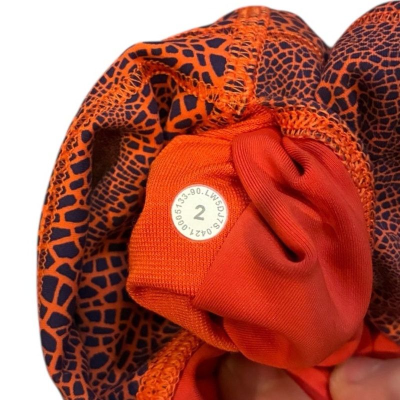 Lululemon Lululemon Wunder Train HR Tight 28" Size 2 Crackle Orange Size 26" / US 2 / IT 38 - 4 Thumbnail