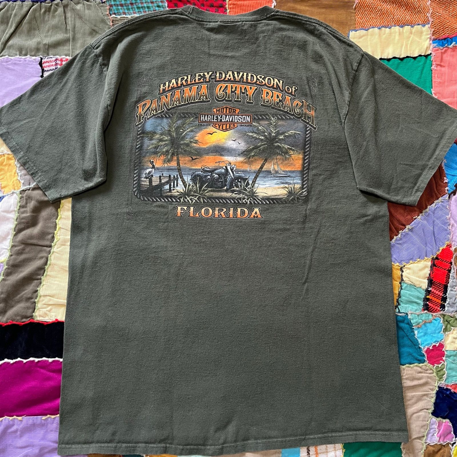 Harley Davidson Harley Davidson Double Sided Green Shirt XL Size US XL / EU 56 / 4 - 2 Thumbnail
