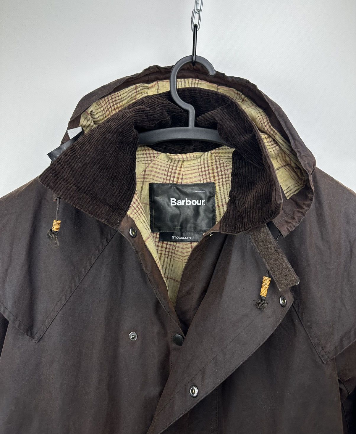 Barbour Barbour Stockman Waxed Cotton Hooded Long Coat Brown Size M Size US M / EU 48-50 / 2 - 4 Thumbnail