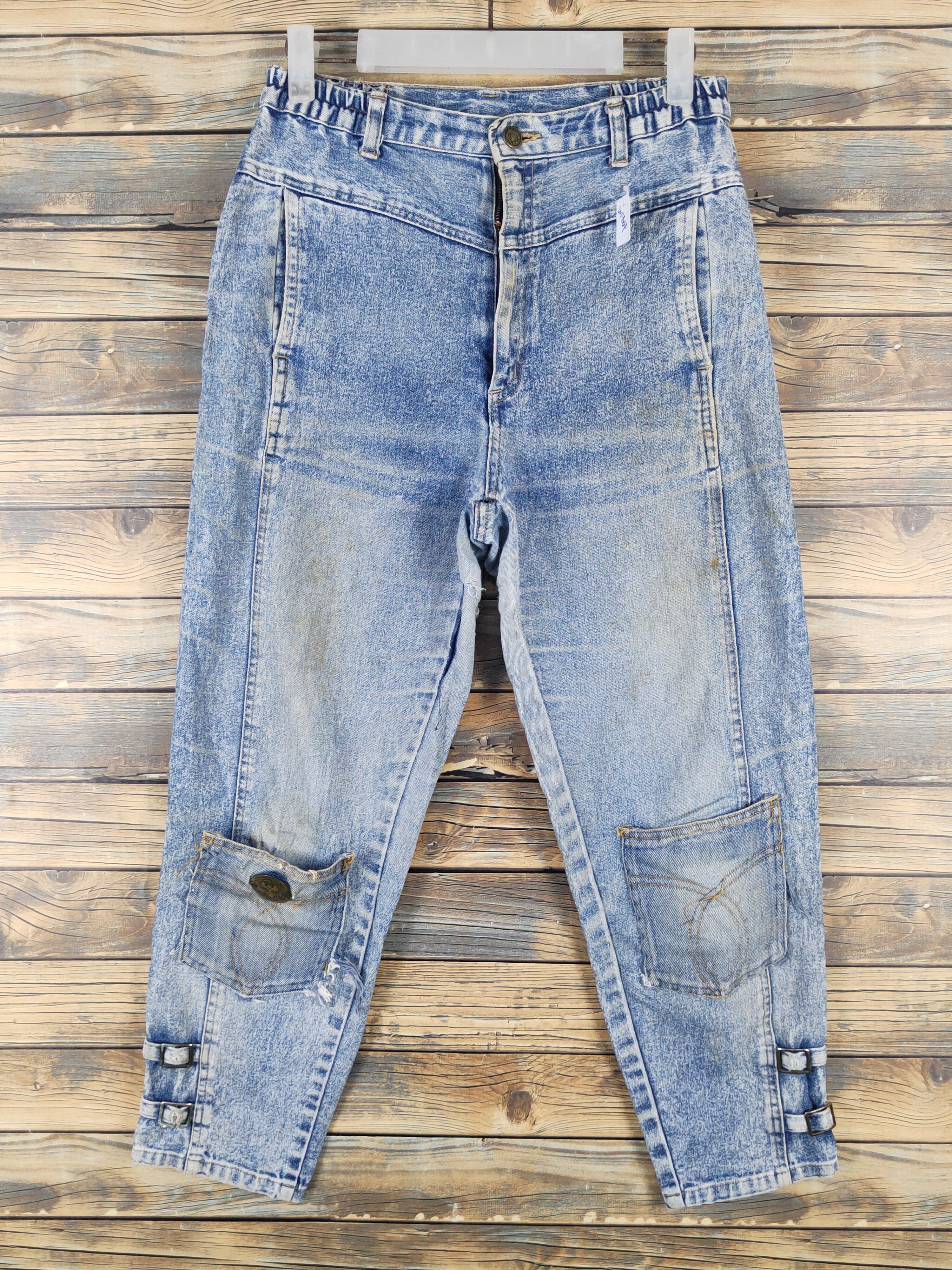Japanese Brand Japanese Brand Blue Distressed Ripped Jeans #W1707 Size US 28 / EU 44 - 1 Thumbnail
