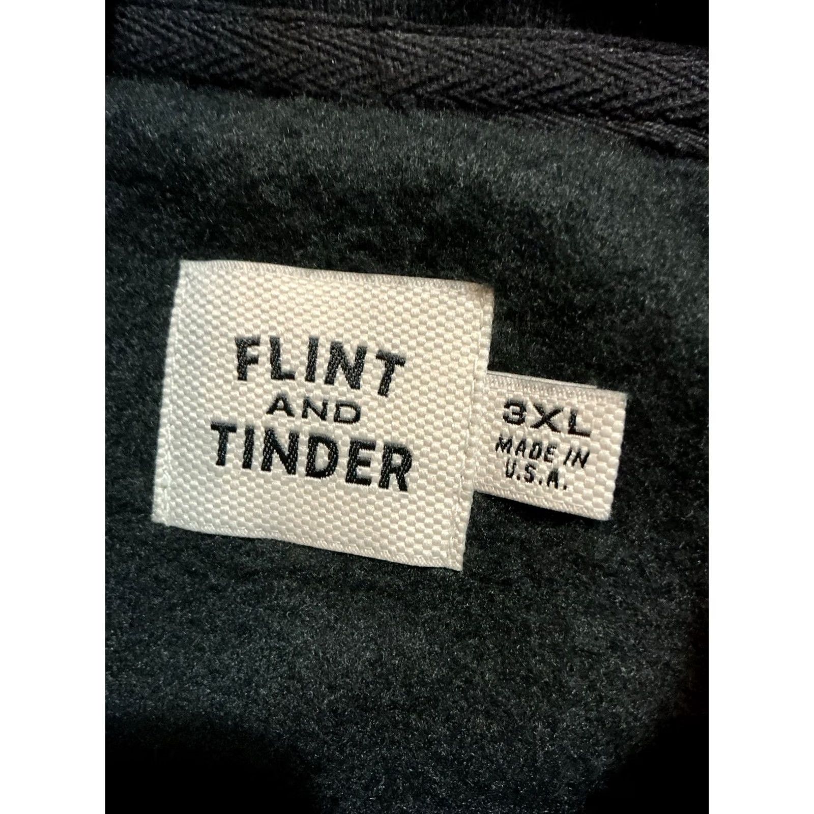 Flint And Tinder Flint And Tinder Made In USA Black Fleece Blank Pullover Hoodie 3XL Mens Pullover Hoodie USA 3XL Black Fleece Blank Flint And Tinder Size US XXL / EU 58 / 5 - 5 Thumbnail